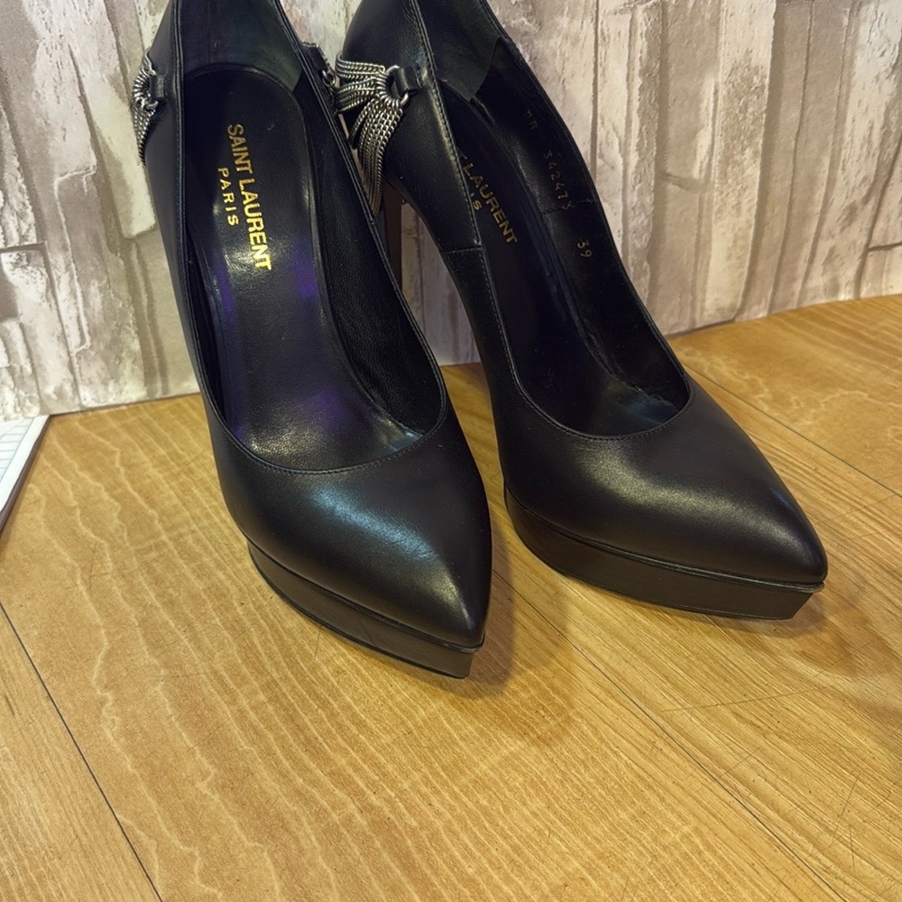 Saint Laurent Black Women's Heels - Picture 10 of 16